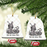 Go On Now Git Funny Saint Patrick Banishing Snakes Ceramic Ornament Irish History Humor St Patricks Day
