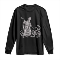 Go On Now Git Funny Saint Patrick Banishing Snakes Long Sleeve Shirt Irish History Humor St Patricks Day