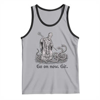 Go On Now Git Funny Saint Patrick Banishing Snakes Tank Top Irish History Humor St Patricks Day