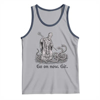 Go On Now Git Funny Saint Patrick Banishing Snakes Tank Top Irish History Humor St Patricks Day