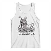 Go On Now Git Funny Saint Patrick Banishing Snakes Tank Top Irish History Humor St Patricks Day