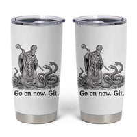 Go On Now Git Funny Saint Patrick Banishing Snakes Tumbler Cup Irish History Humor St Patricks Day