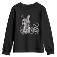 Go On Now Git Funny Saint Patrick Banishing Snakes Youth Sweatshirt Irish History Humor St Patricks Day