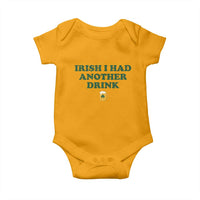 Irish I Had Another Drink Baby Onesie Funny St Patricks Day Beer Drinking Joke Pub Humor