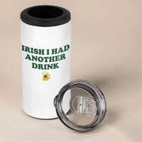 Irish I Had Another Drink 4 in 1 Can Cooler Tumbler Funny St Patricks Day Beer Drinking Joke Pub Humor