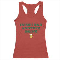 Irish I Had Another Drink Racerback Tank Top Funny St Patricks Day Beer Drinking Joke Pub Humor
