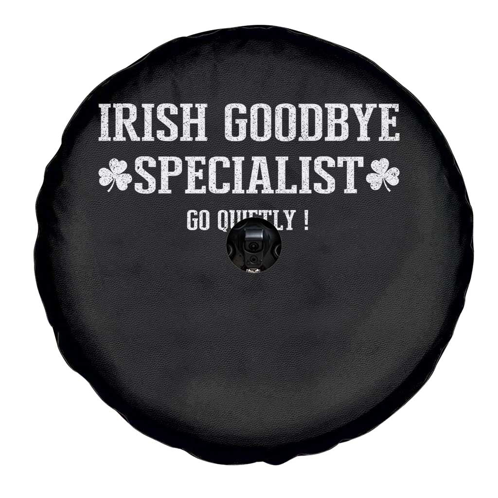 Funny Irish Goodbye Specialist Go Quietly Spare Tire Cover St Patricks Day Introvert Humor