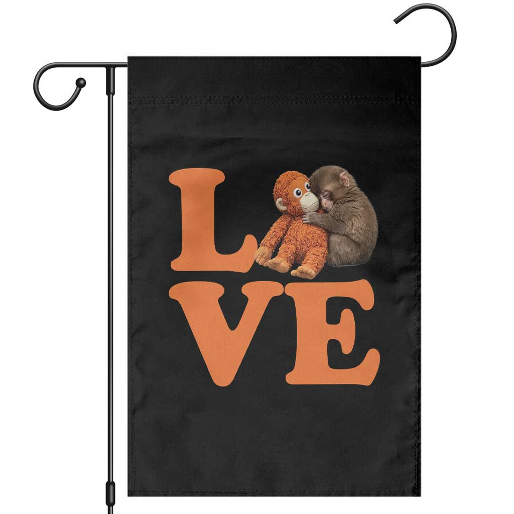 Love Punch the Baby Monkey Garden Flag Cute Hugging Plush Toy Viral Friendship