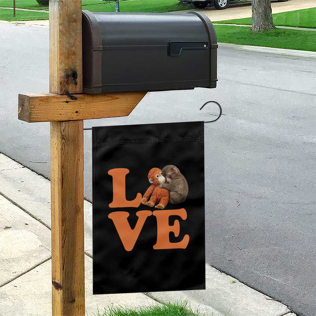 Love Punch the Baby Monkey Garden Flag Cute Hugging Plush Toy Viral Friendship