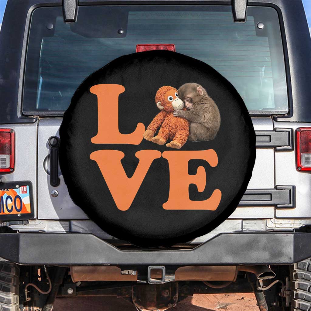 Love Punch the Baby Monkey Spare Tire Cover Cute Hugging Plush Toy Viral Friendship