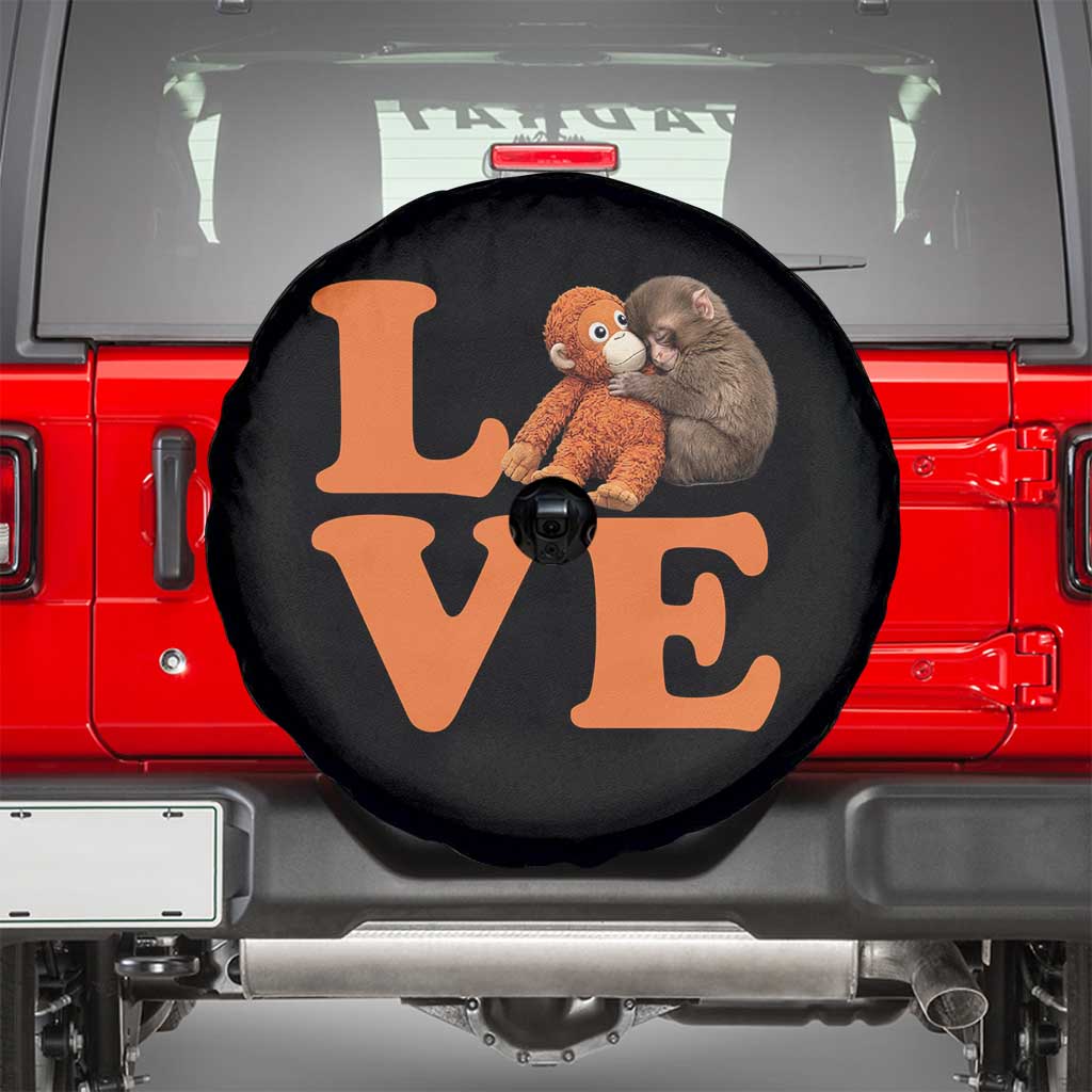 Love Punch the Baby Monkey Spare Tire Cover Cute Hugging Plush Toy Viral Friendship
