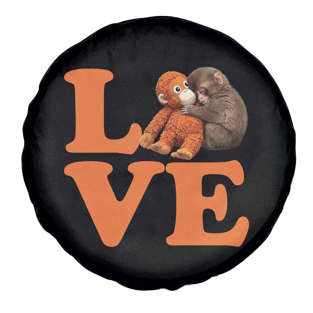 Love Punch the Baby Monkey Spare Tire Cover Cute Hugging Plush Toy Viral Friendship