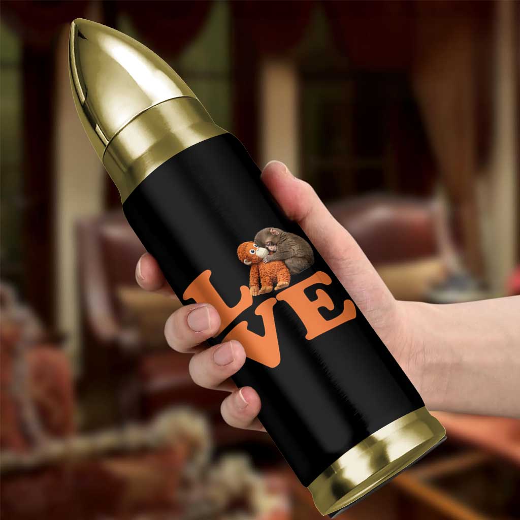 Love Punch the Baby Monkey Bullet Tumbler Cute Hugging Plush Toy Viral Friendship