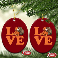 Love Punch the Baby Monkey Ceramic Ornament Cute Hugging Plush Toy Viral Friendship