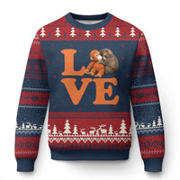 Love Punch the Baby Monkey Ugly Christmas Sweater Cute Hugging Plush Toy Viral Friendship