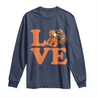 Love Punch the Baby Monkey Long Sleeve Shirt Cute Hugging Plush Toy Viral Friendship