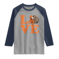 Love Punch the Baby Monkey Raglan Shirt Cute Hugging Plush Toy Viral Friendship