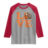 Love Punch the Baby Monkey Raglan Shirt Cute Hugging Plush Toy Viral Friendship