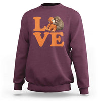 Love Punch the Baby Monkey Sweatshirt Cute Hugging Plush Toy Viral Friendship