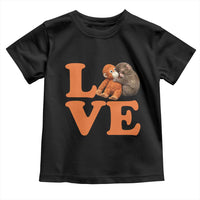 Love Punch the Baby Monkey Toddler T Shirt Cute Hugging Plush Toy Viral Friendship