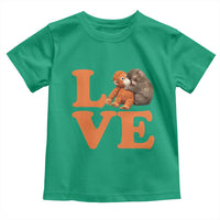 Love Punch the Baby Monkey Toddler T Shirt Cute Hugging Plush Toy Viral Friendship