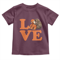 Love Punch the Baby Monkey Toddler T Shirt Cute Hugging Plush Toy Viral Friendship