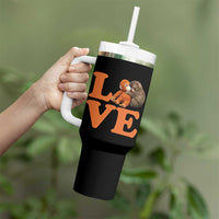 Love Punch the Baby Monkey Tumbler With Handle Cute Hugging Plush Toy Viral Friendship