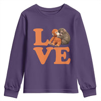 Love Punch the Baby Monkey Youth Sweatshirt Cute Hugging Plush Toy Viral Friendship