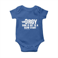 Funny Adult Humor Sarcastic Party Joke Baby Onesie This Orgy Sure Is Off to a Slow Start