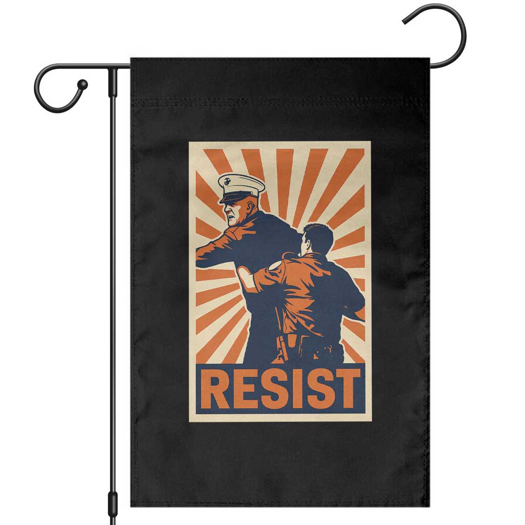 Resist Marine Veteran Political Protest Garden Flag America First Anti War