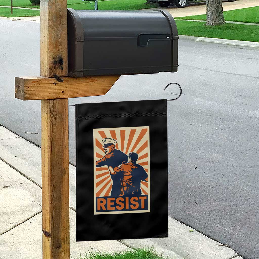 Resist Marine Veteran Political Protest Garden Flag America First Anti War