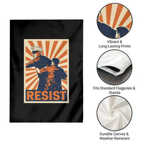 Resist Marine Veteran Political Protest Garden Flag America First Anti War