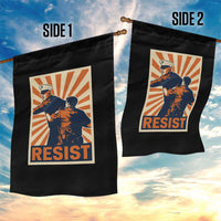 Resist Marine Veteran Political Protest Garden Flag America First Anti War