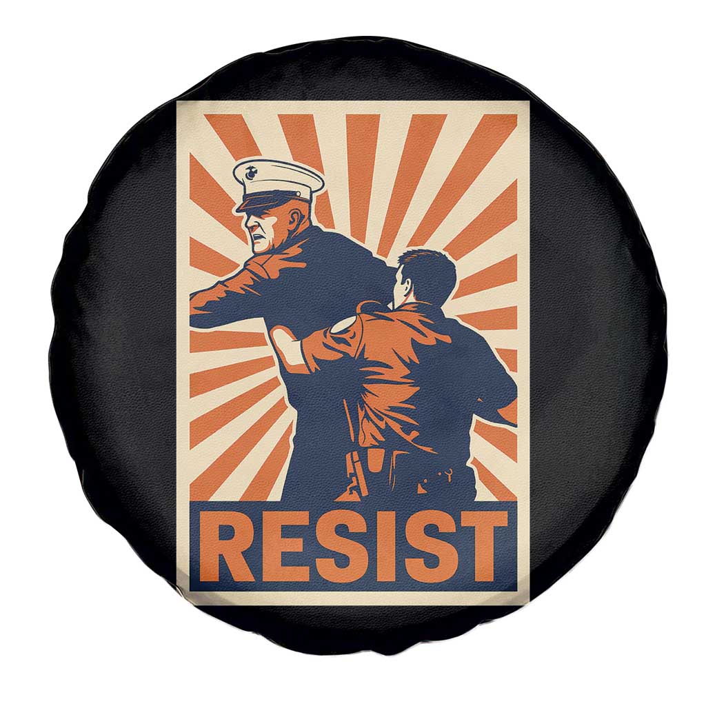 Resist Marine Veteran Political Protest Spare Tire Cover America First Anti War