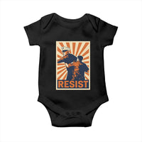 Resist Marine Veteran Political Protest Baby Onesie America First Anti War