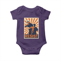 Resist Marine Veteran Political Protest Baby Onesie America First Anti War