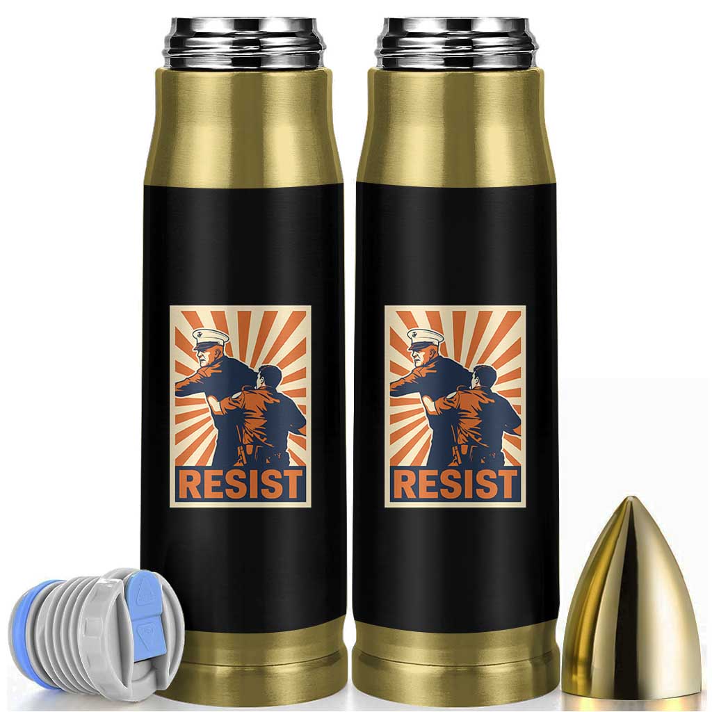 Resist Marine Veteran Political Protest Bullet Tumbler America First Anti War