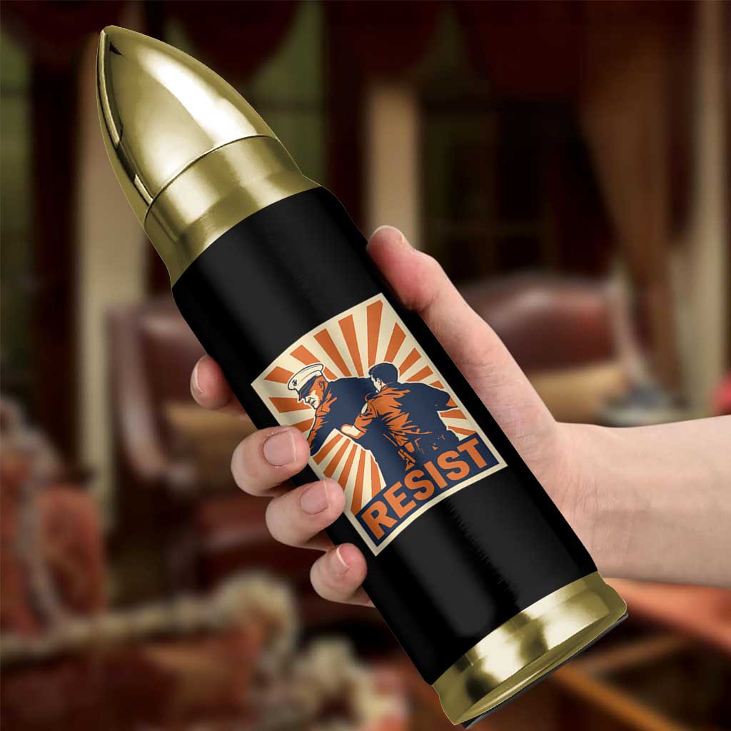 Resist Marine Veteran Political Protest Bullet Tumbler America First Anti War