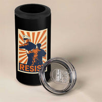 Resist Marine Veteran Political Protest 4 in 1 Can Cooler Tumbler America First Anti War