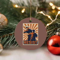 Resist Marine Veteran Political Protest Ceramic Ornament America First Anti War