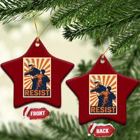 Resist Marine Veteran Political Protest Ceramic Ornament America First Anti War