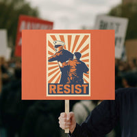 Resist Marine Veteran Political Protest Protest Sign America First Anti War