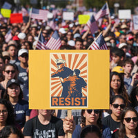 Resist Marine Veteran Political Protest Protest Sign America First Anti War