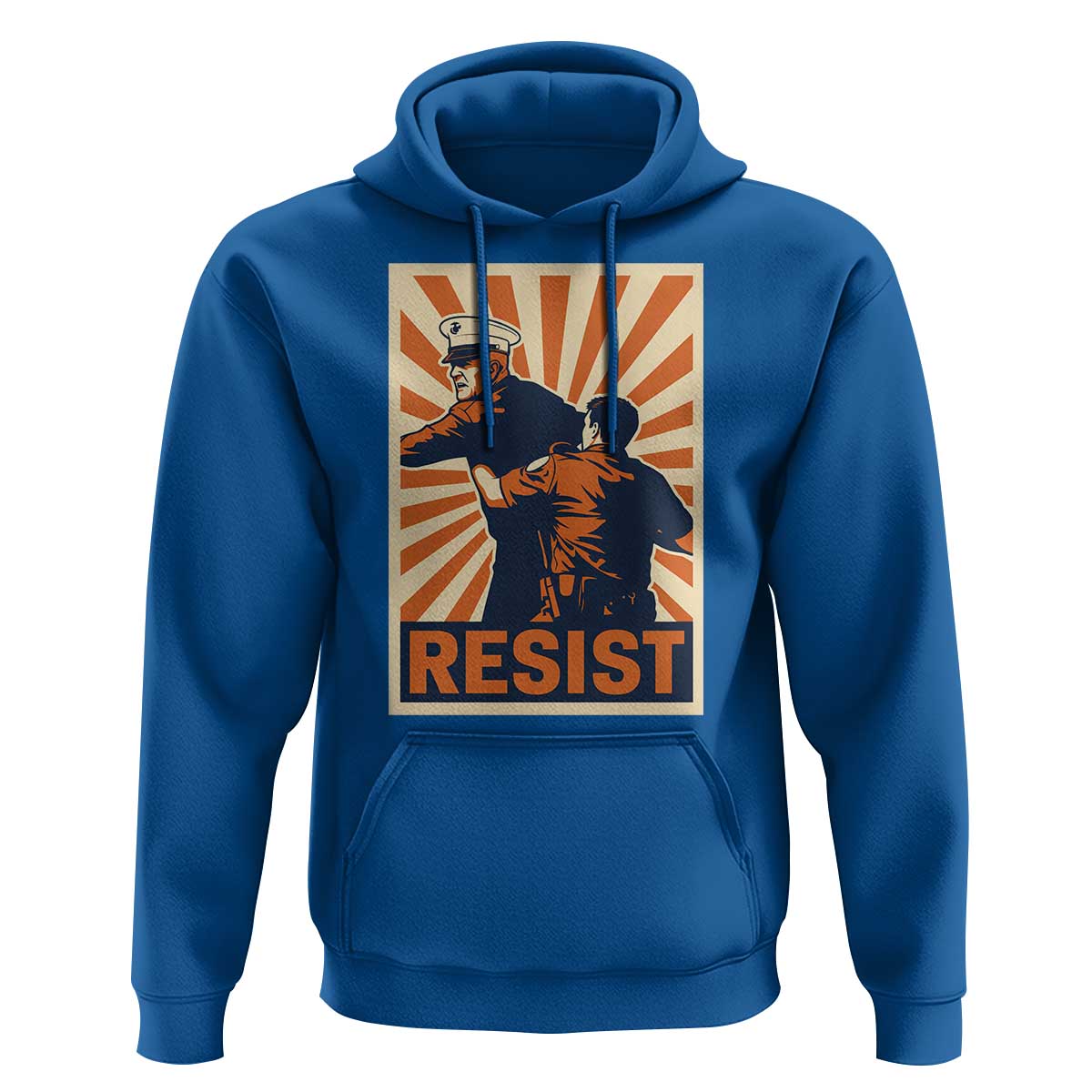 Resist Marine Veteran Political Protest Hoodie America First Anti War