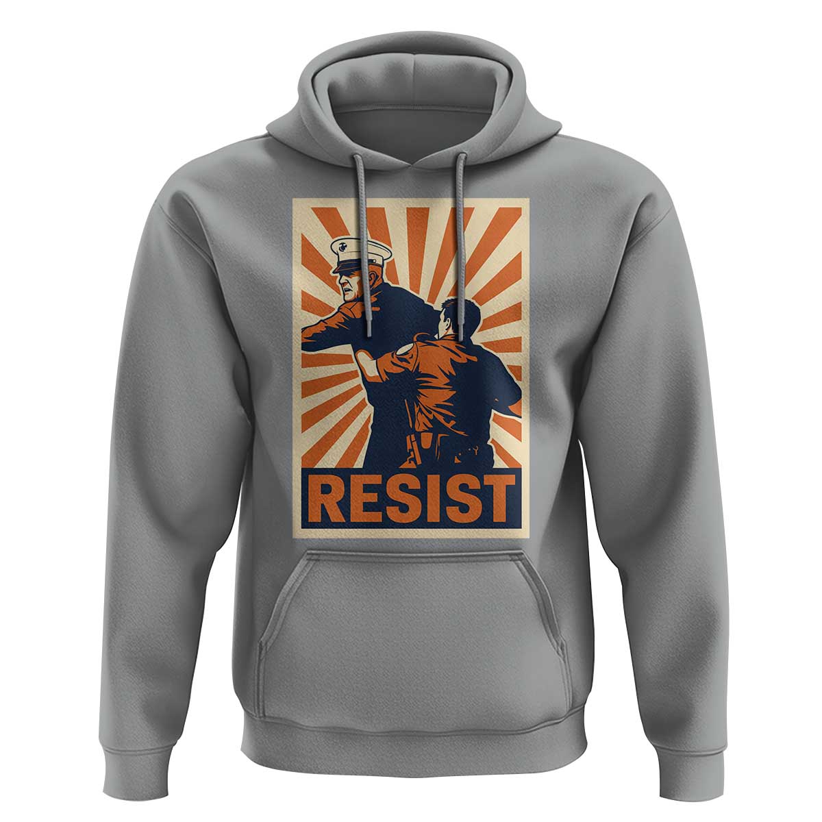 Resist Marine Veteran Political Protest Hoodie America First Anti War