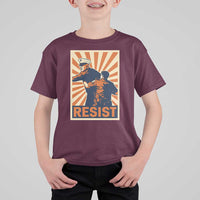 Resist Marine Veteran Political Protest T Shirt For Kid America First Anti War