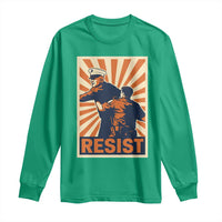 Resist Marine Veteran Political Protest Long Sleeve Shirt America First Anti War
