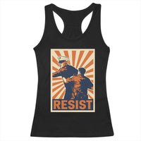 Resist Marine Veteran Political Protest Racerback Tank Top America First Anti War