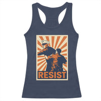 Resist Marine Veteran Political Protest Racerback Tank Top America First Anti War
