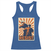 Resist Marine Veteran Political Protest Racerback Tank Top America First Anti War